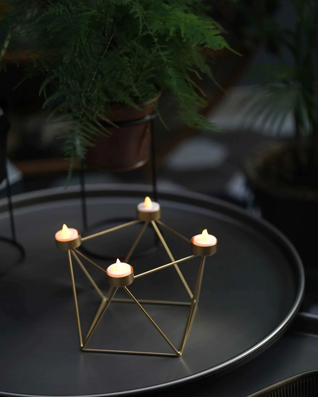 4in1 Gold Tealight Holder