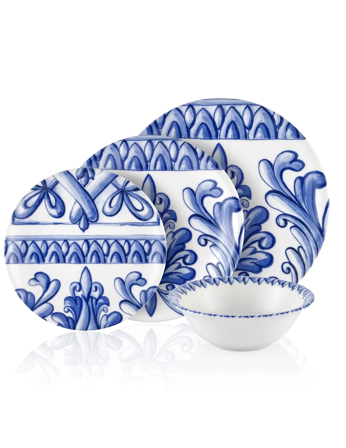 Amalfi Series 24-Piece Porcelain Dinner Set