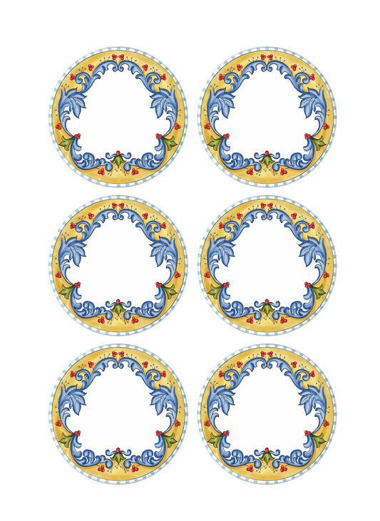 Limoncello Series Dinner Plates, Set of 6