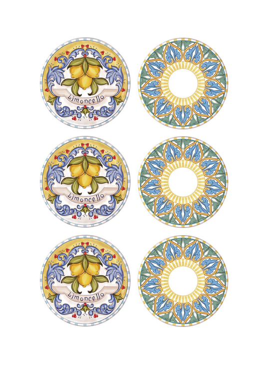 Limoncello Series Side Plates, Set of 6