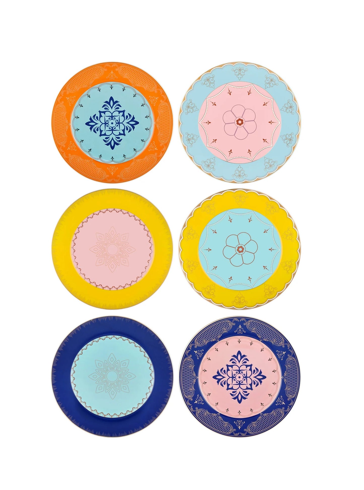 Muse Series Porcelain Side Plates, Set of 6