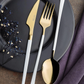 Vina Series Gold & White Cutlery, Set of 24