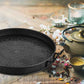 Black Round Serving Tray (52 x 42 cm)